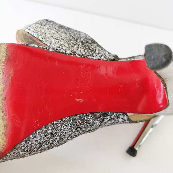 💥 SOLD 💥Christian Louboutin silver sparkling - Picture 10 of 10